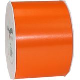 2x XL Hobby/decoratie oranje kunststof sierlinten 9 cm/90 mm x 91 meter extra breed - Cadeaulint kunststof lint/ribbon
