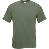 Basic olijf groene t-shirt voor heren - voordelige katoenen shirts - Regular fit