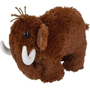 Pluche bruine mammoet knuffel 26 cm - Mammoeten prehistorische dieren knuffels - Speelgoed voor kinderen