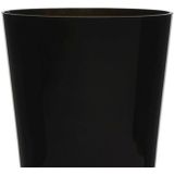 Luxe zwarte conische stijlvolle vaas/vazen van glas 30 x 22 cm - Bloemen/boeketten vaas voor binnen gebruik
