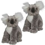 2x stuks pluche koala beer knuffel 18 cm - Australische dieren knuffels - Kinder speelgoed