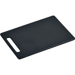 Kunststof snijplank zwart 25 x 37 cm - Keukenbenodigdheden - Plastic snijplanken