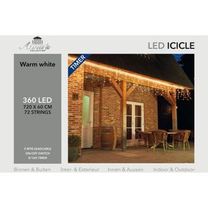 Anna's Collection IJspegelverlichting - timer - 360 LED - warm wit