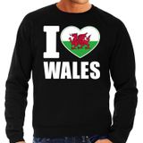 I love Wales supporter sweater / trui voor heren - zwart - Wales landen truien - Spaanse fan kleding heren