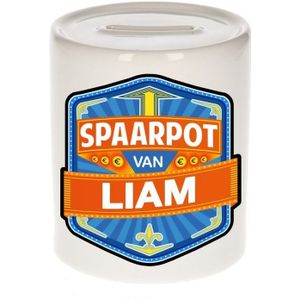 Kinder spaarpot voor Liam - keramiek - naam spaarpotten