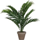 3x Groene Areca Palm Kunstplanten 40 cm - Kunstplanten/Nepplanten
