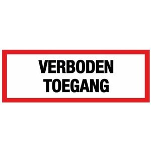 15x stuks verboden toegang sticker - 14,8 x 10,5 cm - toegangsverbod stickers