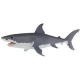 Grote witte haai van plastic 13 cm