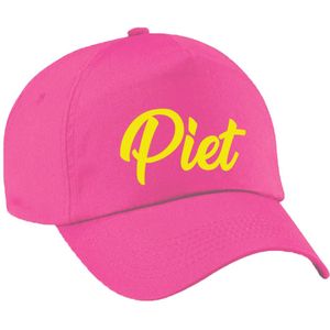 Piet verkleed pet roze voor dames en heren - petten / baseball cap - verkleedaccessoire volwassenen - Sinterklaas / carnaval