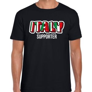 Zwart Italy fan t-shirt voor heren - Italy supporter - Italie supporter - EK/ WK shirt / outfit
