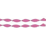 2x Crepe papier slingers 6 meter roze - feestslingers