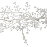 Cosy at Home kerstboom glitter guirlande/slinger - 2x - wit - 180 cm