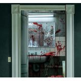 Fiestas Horror deur scenesetter/deurposter - bloederige badkamer - Halloween thema versiering - 180 x 80 cm