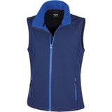 Softshell casual bodywarmer navy blauw voor dames - Outdoorkleding wandelen/zeilen - Mouwloze vesten