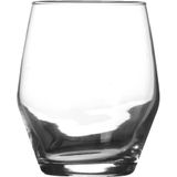 LAV Waterglazen tumblers Ella - transparant glas - 6x stuks - 370 ml - drinkglazen/sapglazen