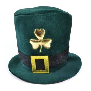 St. Patricks day thema hoed fluweel  - feestartikelen en carnaval verkleed accessoires