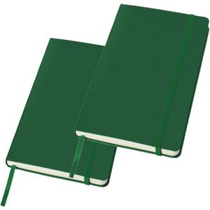 JournalBooks - notitieboekje - gelinieerd - groen - A5 hardcover - 80 bladzijden - 2x