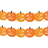 5x stuks halloween feestslinger pompoenen 4 meter brandvertragend papier