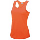 Voordeelset -  wit, oranje en zwart sport singlet voor dames in maat Large(40) - Dameskleding sport shirts