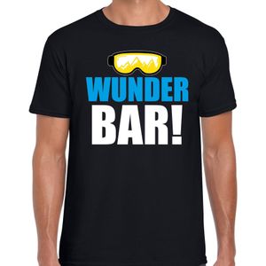 Apres ski t-shirt Wunderbar zwart  heren - Wintersport shirt - Foute apres ski outfit/ kleding/ verkleedkleding