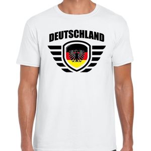 Deutschland landen / voetbal t-shirt - wit - heren - voetbal liefhebber