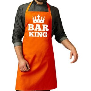 Oranje Bar King keuken schort heren - Oranje Koningsdag / Orange supporter accessoires