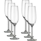 Set van 12x stuks champagneglazen transparant 210 ml Esprit - 21 cl - Champagne flute glazen