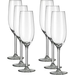 Set van 12x stuks champagneglazen transparant 210 ml Esprit - 21 cl - Champagne flute glazen
