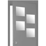5Five Plak spiegels tegels - 8x stuks - glas - zelfklevend - 30 x 30 cm - vierkantjes - muur/deur/wand