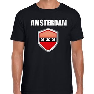 Amsterdam t-shirt zwart heren - Amsterdamse shirt / kleding - Amsterdam outfit