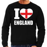 I love England supporter sweater / trui voor heren - zwart - Engeland landen truien - Sint-Joriskruis vlag / flag