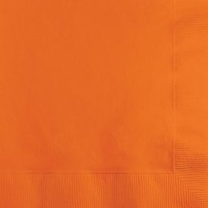 20x Oranje kleuren thema servetten 33 x 33 cm - Oranje papieren wegwerp tafeldecoraties - Feestartikelen