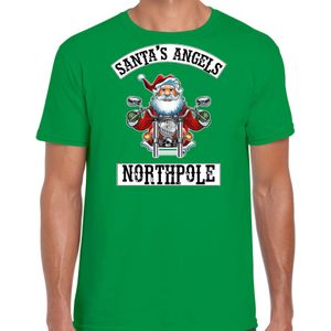 Fout Kerstshirt / Kerst t-shirt Santas angels Northpole groen voor heren - Kerstkleding / Christmas outfit