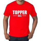 Toppers in concert Grote maten Topper XXL t-shirt rood - plus size heren