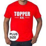 Toppers in concert Grote maten Topper XXL t-shirt rood - plus size heren