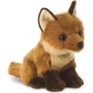 Aurora Miyoni pluche knuffeldier vos - rood/bruin - 23 cm - bosdieren thema speelgoed