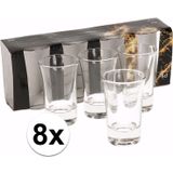 8x shotglazen / borrelglaasjes - 5 cl - glas