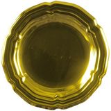 Serveerschaal - rond - goud - karton - diameter 45 cm