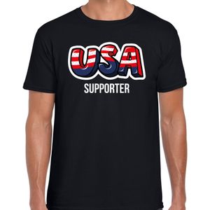 Zwart usa fan t-shirt voor heren - usa supporter - Amerika supporter - EK/ WK shirt / outfit