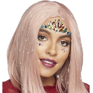 Gezichtsjuwelen prinses verkleed sticker set - Face Juwels zelfklevend en herbruikbaar - Carnaval/Festival musthave