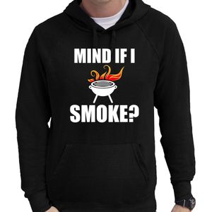 Mind if I smoke bbq / barbecue hoodie zwart - cadeau sweater met capuchon voor heren - verjaardag / vaderdag kado