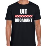 Uit Broabant met vlag Brabant t-shirt zwart heren - Brabants dialect cadeau shirt