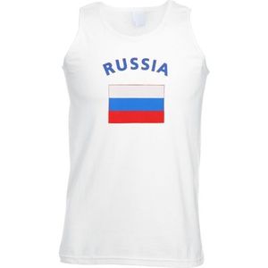 Bellatio decorations Mouwloos t-shirt - met Russische vlag