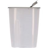 Voedselcontainer strooibus - groen en grijs - 2,2 liter - kunststof - 20 x 9.5 x 23.5 cm