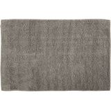 MSV badkamer droogloop mat/tapijt - Bologna - 45 x 70 cm - bijpassende kleur zeeppompje - taupe