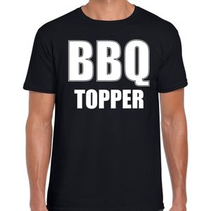 BBQ topper bbq / barbecue t-shirt zwart - cadeau shirt voor heren - verjaardag / vaderdag kado