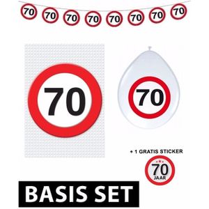 70 jaar stopbord versiering basis set