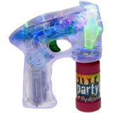 Bellenblaas speelgoed party pistool - 4x - LED verlichting - Multi kleuren