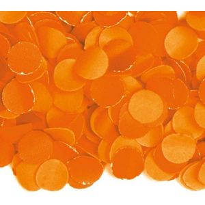 5x zakjes van 100 gram party confetti kleur oranje - Feestartikelen