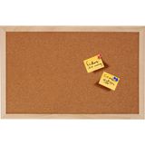 Glorex hobby Prikbord met 40x punaises gekleurd - 30 x 45 cm - kurk - voor keuken/kantoor/kamer - memobord